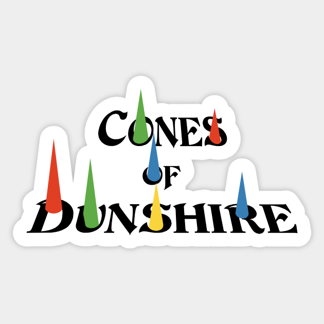 Cones of Dunshire Parks And Recreation Sticker TeePublic